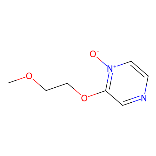 2-(2-Methoxyethoxy)-1-oxidopyrazin-1-ium structure