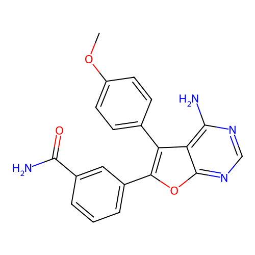 3-[4-Amino-5-(4-methoxyphenyl)furo[2,3-d]pyrimidin-6-yl]benzamide structure