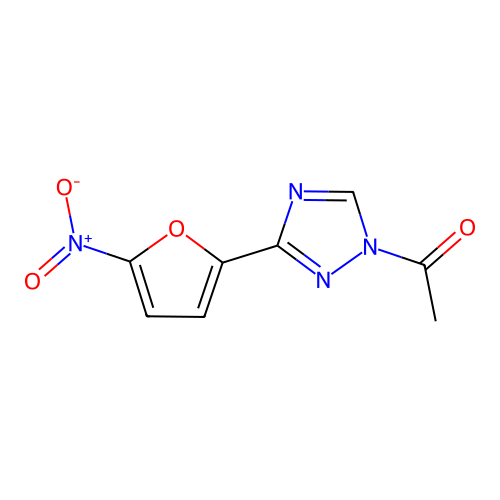 1H-1,2,4-Triazole, 1-acetyl-3-(5-nitro-2-furyl)- structure