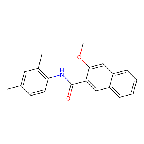 N-(2,4-dimethylphenyl)-3-methoxynaphthalene-2-carboxamide structure