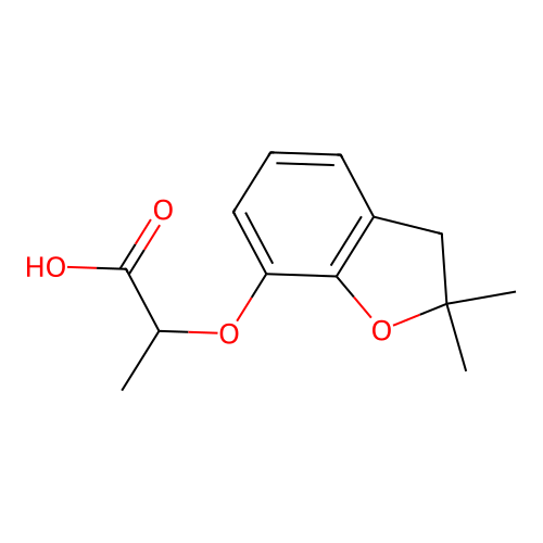 2-(2,2-Dimethyl-2,3-dihydro-benzofuran-7-yloxy)-propionic acid structure