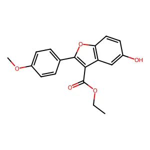 Ethyl 5-hydroxy-2-(4-methoxyphenyl)-1-benzofuran-3-carboxylate structure