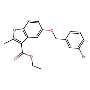 Ethyl 5-[(3-bromophenyl)methoxy]-2-methyl-1-benzofuran-3-carboxylate structure