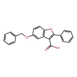 5-(Benzyloxy)-2-phenyl-1-benzofuran-3-carboxylic acid structure