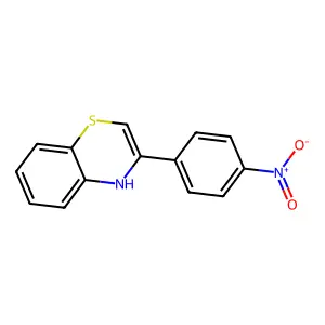 4H-1,4-Benzothiazine, 3-(4-nitrophenyl)- structure