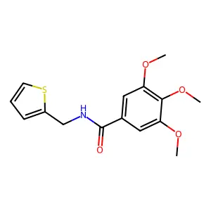 3,4,5-trimethoxy-N-(2-thienylmethyl)benzamide structure