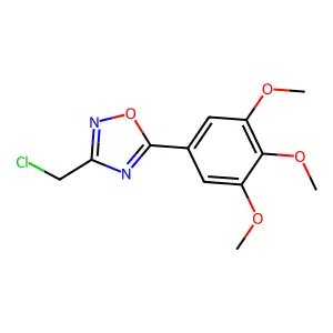 3-(Chloromethyl)-5-(3,4,5-trimethoxyphenyl)-1,2,4-oxadiazole structure