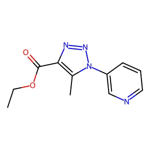 Ethyl 5-methyl-1-(3-pyridyl)-1,2,3-triazole-4-carboxylate structure