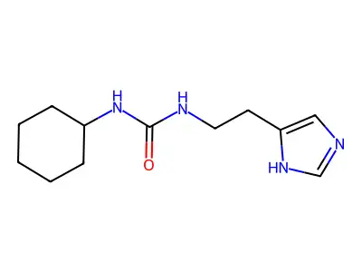 1-cyclohexyl-3-[2-(1H-imidazol-4-yl)ethyl]urea structure