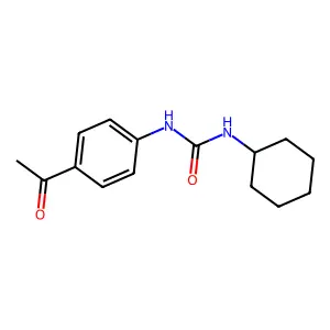 N-(4-acetylphenyl)-N'-cyclohexylurea structure