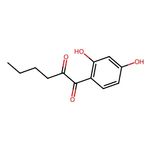 1,2-Hexanedione, 1-(2,4-dihydroxyphenyl)- structure