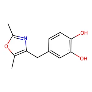 4-[(2,5-Dimethyl-1,3-oxazol-4-yl)methyl]benzene-1,2-diol structure