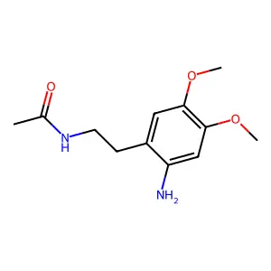 N-[2-(2-amino-4,5-dimethoxyphenyl)ethyl]acetamide structure