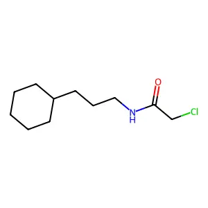 2-chloro-N-(3-cyclohexylpropyl)acetamide structure