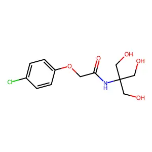2-(4-chlorophenoxy)-N-[1,3-dihydroxy-2-(hydroxymethyl)propan-2-yl]acetamide structure