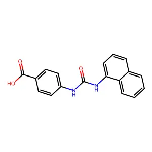 4-[[(1-Naphthalenylamino)carbonyl]amino]benzoic acid structure