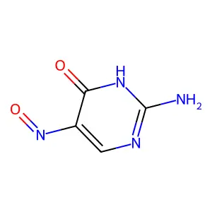4(1H)-Pyrimidinone, 2-amino-5-nitroso- structure