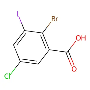 2-Bromo-5-chloro-3-iodobenzoic acid structure