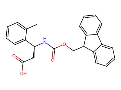 (R)-3-((((9H-Fluoren-9-yl)methoxy)carbonyl)amino)-3-(o-tolyl)propanoic acid structure