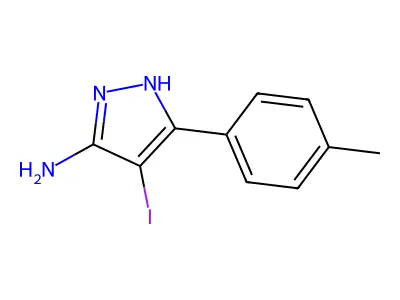 4-Iodo-5-(p-tolyl)-1H-pyrazol-3-amine structure