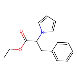 Ethyl (2S)-3-phenyl-2-(1H-pyrrol-1-YL)propanoate structure
