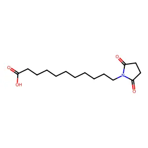 11-(2,5-二氧代吡咯烷-1-基)十一烷酸 structure