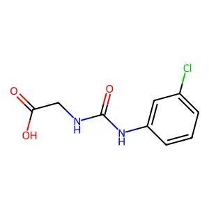 2-{[(3-Chlorophenyl)carbamoyl]amino}acetic acid structure