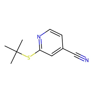 2-(Tert-butylsulfanyl)pyridine-4-carbonitrile structure