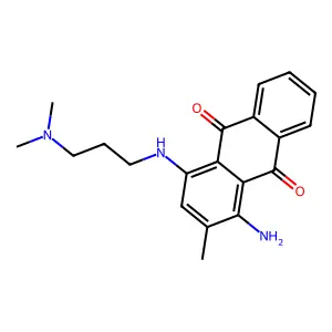 1-Amino-4-[3-(dimethylamino)propylamino]-2-methylanthracene-9,10-dione structure