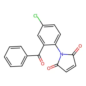 1-(2-benzoyl-4-chlorophenyl)-2,5-dihydro-1H-pyrrole-2,5-dione structure