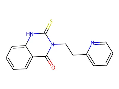 3-[2-(Pyridin-2-yl)ethyl]-2-sulfanyl-3,4-dihydroquinazolin-4-one structure