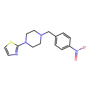 1-[(4-Nitrophenyl)methyl]-4-(1,3-thiazol-2-yl)piperazine structure