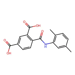 4-[(2,5-Dimethylanilino)carbonyl]isophthalic acid structure