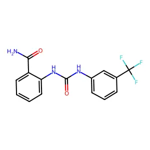 2-[[3-(Trifluoromethyl)phenyl]carbamoylamino]benzamide structure