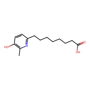 8-(5-Hydroxy-6-methylpyridin-2-yl)octanoic acid structure