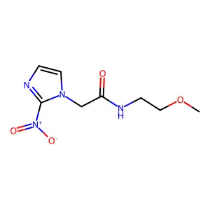 N-(2-Methoxyethyl)-2-nitro-1H-imidazole-1-acetamide structure