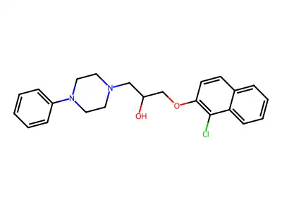 1-(1-Chloronaphthalen-2-yl)oxy-3-(4-phenylpiperazin-1-yl)propan-2-ol structure