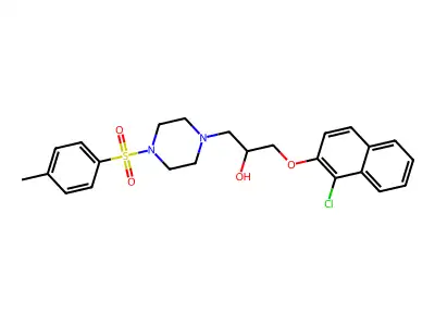 1-((1-Chloronaphthalen-2-yl)oxy)-3-(4-tosylpiperazin-1-yl)propan-2-ol structure