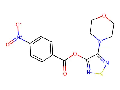 4-Morpholino-1,2,5-thiadiazol-3-yl 4-nitrobenzoate structure