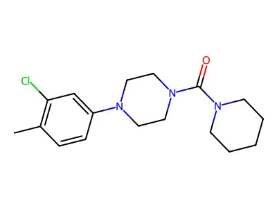 (4-(3-Chloro-4-methylphenyl)piperazin-1-yl)(piperidin-1-yl)methanone structure