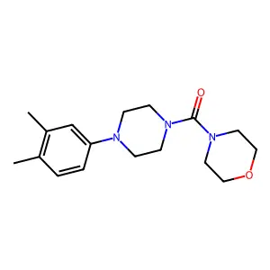 4-(3,4-Dimethylphenyl)piperazinyl morpholin-4-yl ketone structure