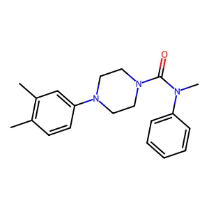4-(3,4-dimethylphenyl)-N-methyl-N-phenylpiperazine-1-carboxamide structure