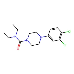 4-(3,4-dichlorophenyl)-N,N-diethylpiperazine-1-carboxamide structure
