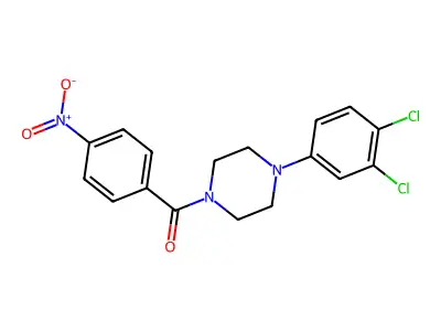1-(3,4-Dichlorophenyl)-4-(4-nitrobenzoyl)piperazine structure