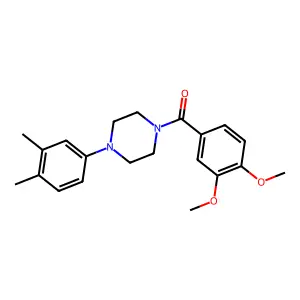 (3,4-Dimethoxyphenyl)[4-(3,4-dimethylphenyl)piperazin-1-yl]methanone structure