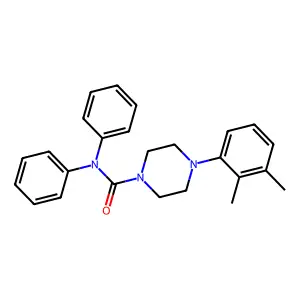 4-(2,3-dimethylphenyl)-N,N-diphenylpiperazine-1-carboxamide structure
