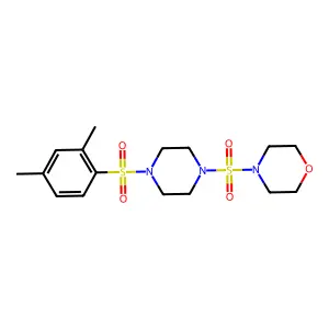 4-[4-(2,4-Dimethylphenyl)sulfonylpiperazin-1-yl]sulfonylmorpholine structure