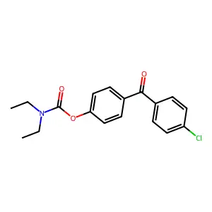 4-(4-chlorobenzoyl)phenyl N,N-diethylcarbamate structure