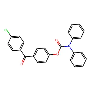 4-(4-chlorobenzoyl)phenyl N,N-diphenylcarbamate structure