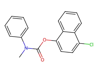 (4-chloronaphthyloxy)-N-methyl-N-benzamide structure